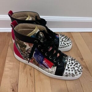 Christian Louboutin Multicolor Spiked Sneakers